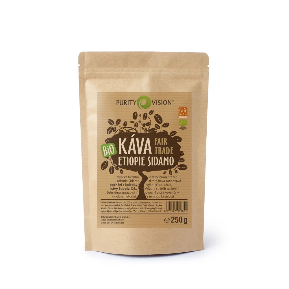 Chicchi di caffè biologico Fair Trade Etiopia Sidamo 250 g