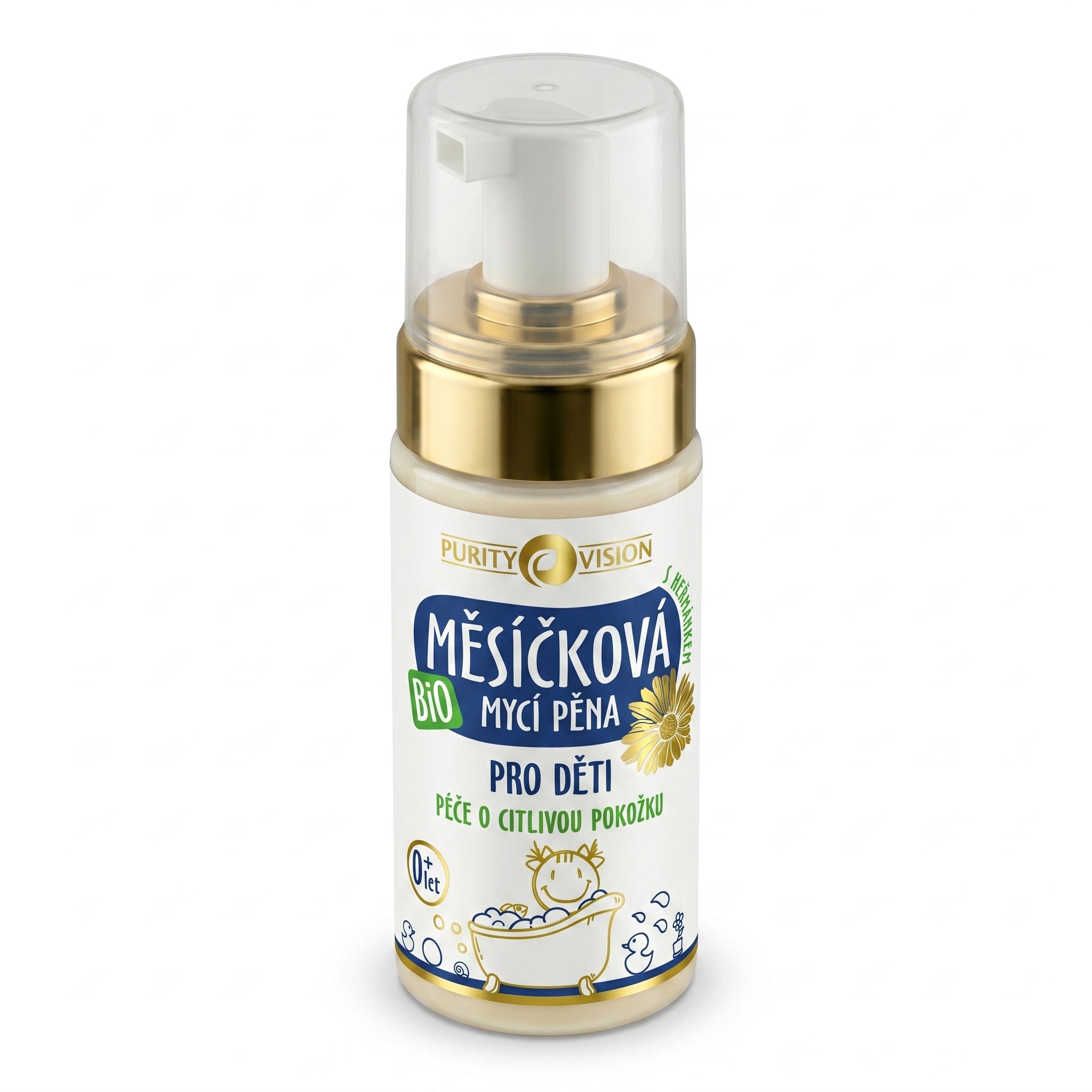 Schiuma detergente Bio alla calendula per bambini