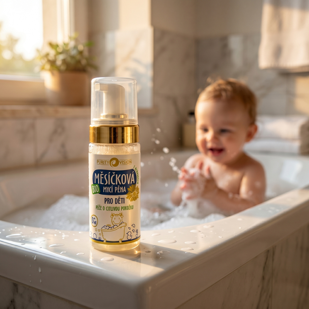 Schiuma detergente Bio alla calendula per bambini